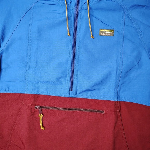 LL Bean Mountain Classic Anorak Jacket Men's Large Regatta Blue Hooded NWOT - Picture 3 of 13